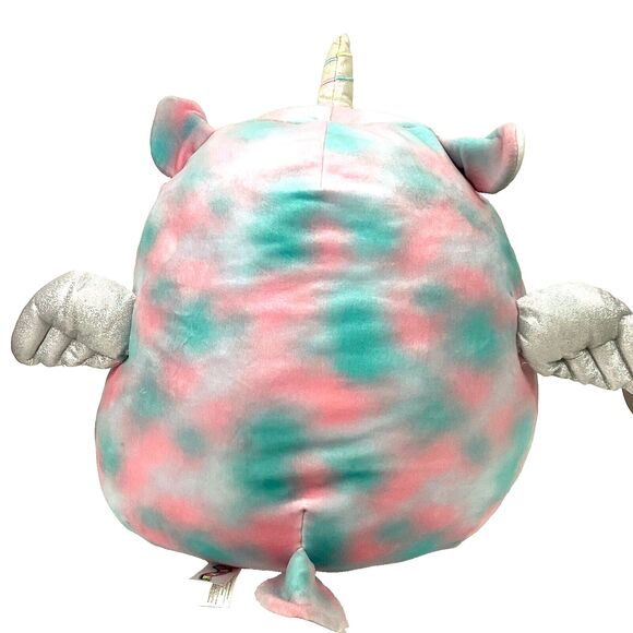 Kellytoy-Squishmallow-Winona Alicorn/Llama -Pastel Pink/Blue Swirled - 14" Plush - Picture 4 of 11